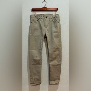 Levi's 510 Straight Denim Jeans Men's Size W29xL30 Tan 5-Pocket Cotton